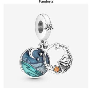 Camping Night Sky Double Dangle Charm